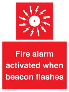Fire alarm activated when beacon flashes